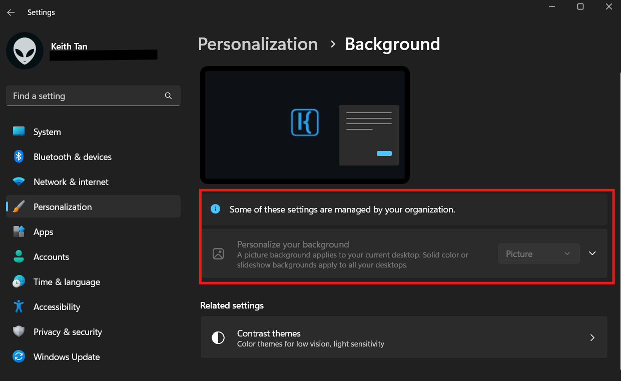 PC Settings - Wallpaper